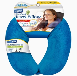 5x Cloudz Microbead Travel Neck Pillow Bright Blue
